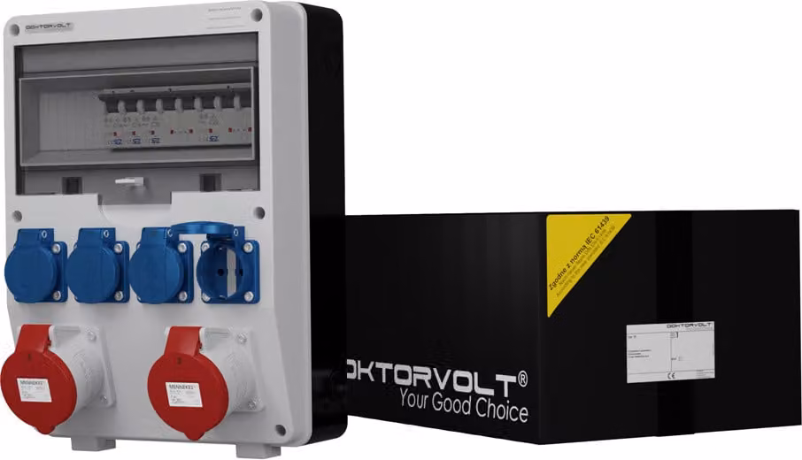 Distributore di potenza TD-S 2x32A 4x230 Schuko Doktorvolt® 2183