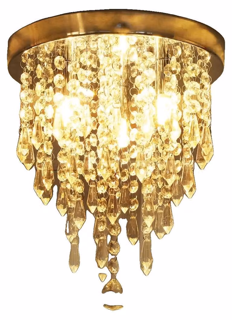 Lampada a soffitto, design elegante in cristallo, compatibile con attacchi G9, lampadina non inclusa