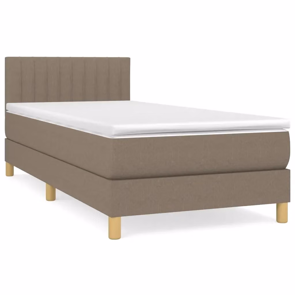 Letto Ibrido vidaXL con Giroletto a Molle e Materasso, Colore Beige e Bianco, L/P/H: 100 x 200 x 40 cm – 2