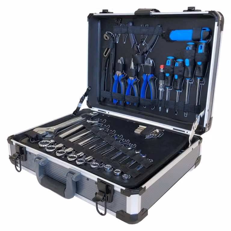 Cassetta degli attrezzi con 176 utensili professionali: una gamma completa per officina e auto