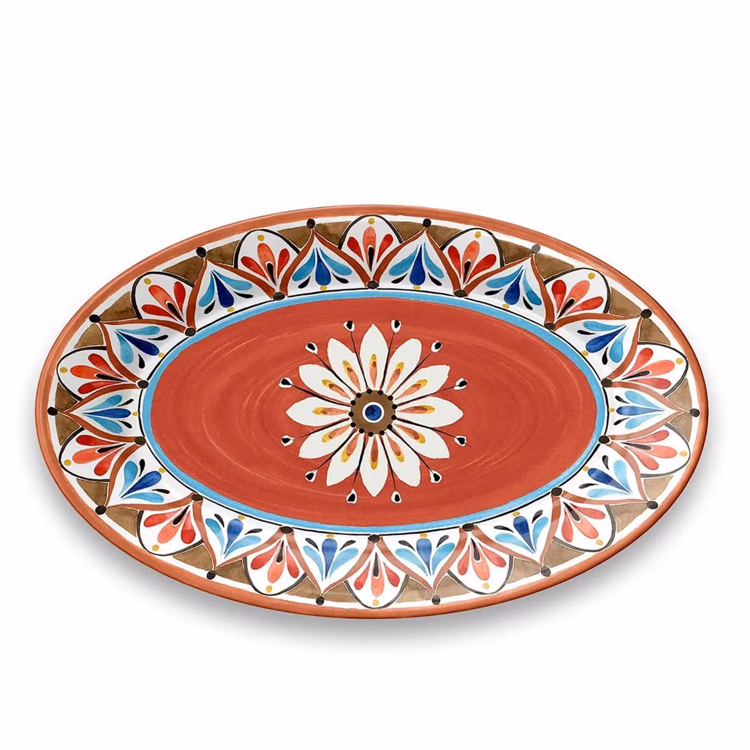 Vassoio ovale piccolo in melamina, Linea Madrid, dim. 36x22cm