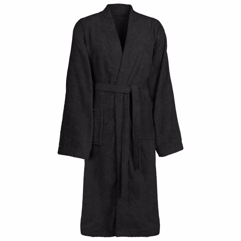 vidaXL Accappatoio KINN Nero XXXL Cotone