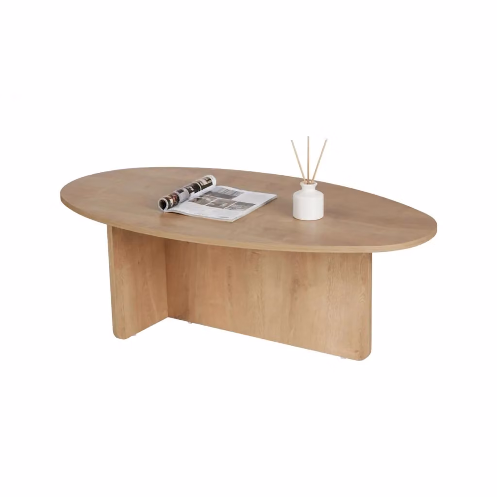Parona, Tavolino da Salotto Ovale DMORA, Marrone Rovere, L: 105 cm, P: 65 cm, H: 40 cm – 2