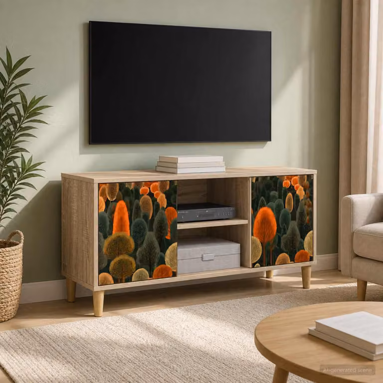Mobile TV vidaXL ZAANDAM in legno ingegnerizzato color Sonoma, L 102 x P 33 x H 50 cm