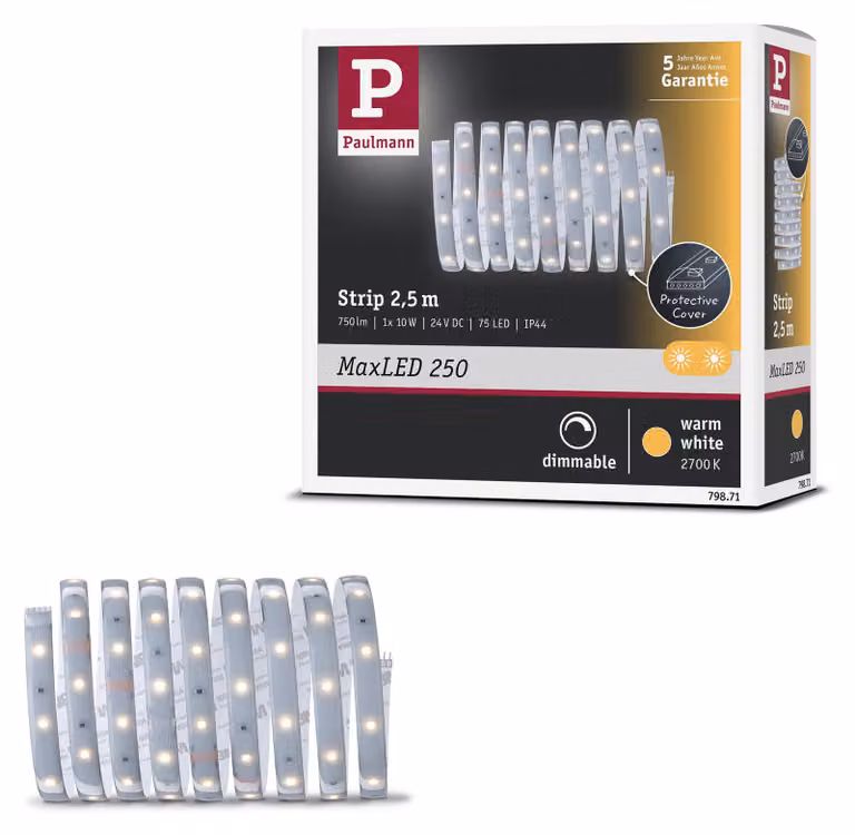 Paulmann MaxLED 250: Striscia LED, luce calda, modulo di estensione