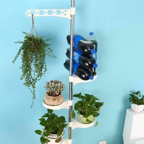 Plantenrek Telescopico 5 Strati - Regolabile Supporto per Piante per Interno - Organizzatore per Salotto Camera da Letto Balcone