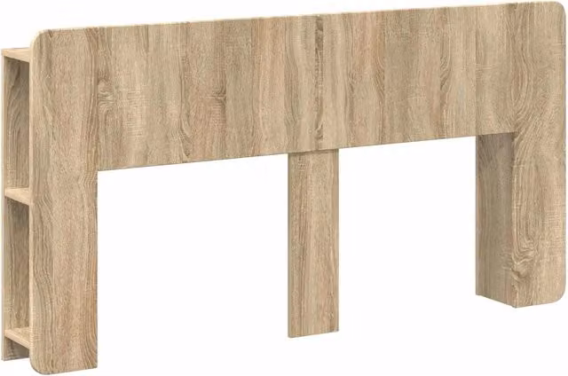 Testiera del letto moderna con ripiano integrato in legno ingegnerizzato marrone, L: 182.5 cm, H: 80.0 cm, P: 23.63 cm – 1