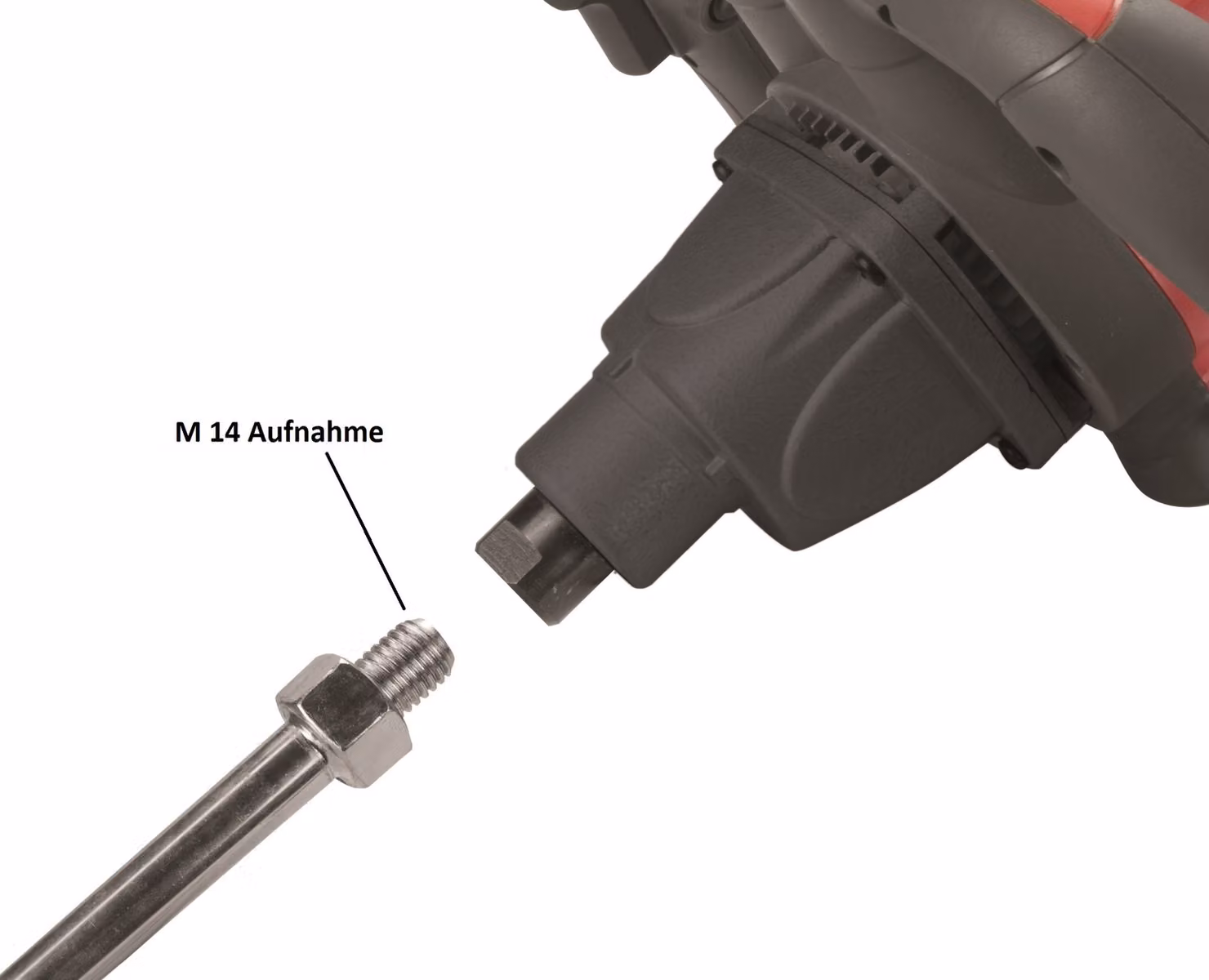 Miscelatore per malta BOXTEC, cestello di miscelazione con filettatura M14 zincata, miscelatore a spirale WR3R, diametro: WR3R Ø140 mm - L 600 mm