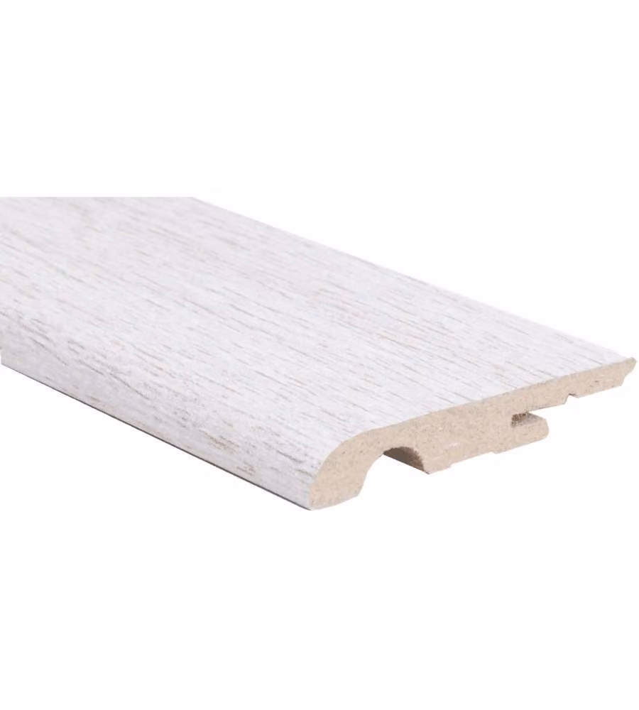 Battiscopa MDF rovere sbiancato 6,5 cm melaminico 240 cm per casa