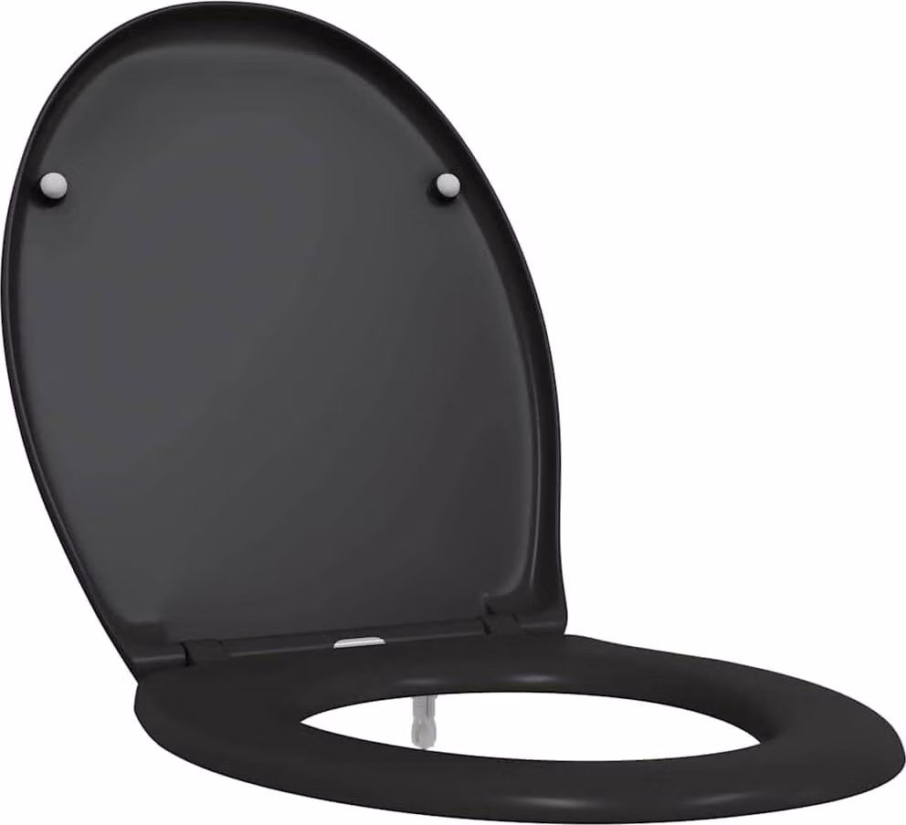 Sedile del WC Nero 47 x 37 x 4 cm Duroplast