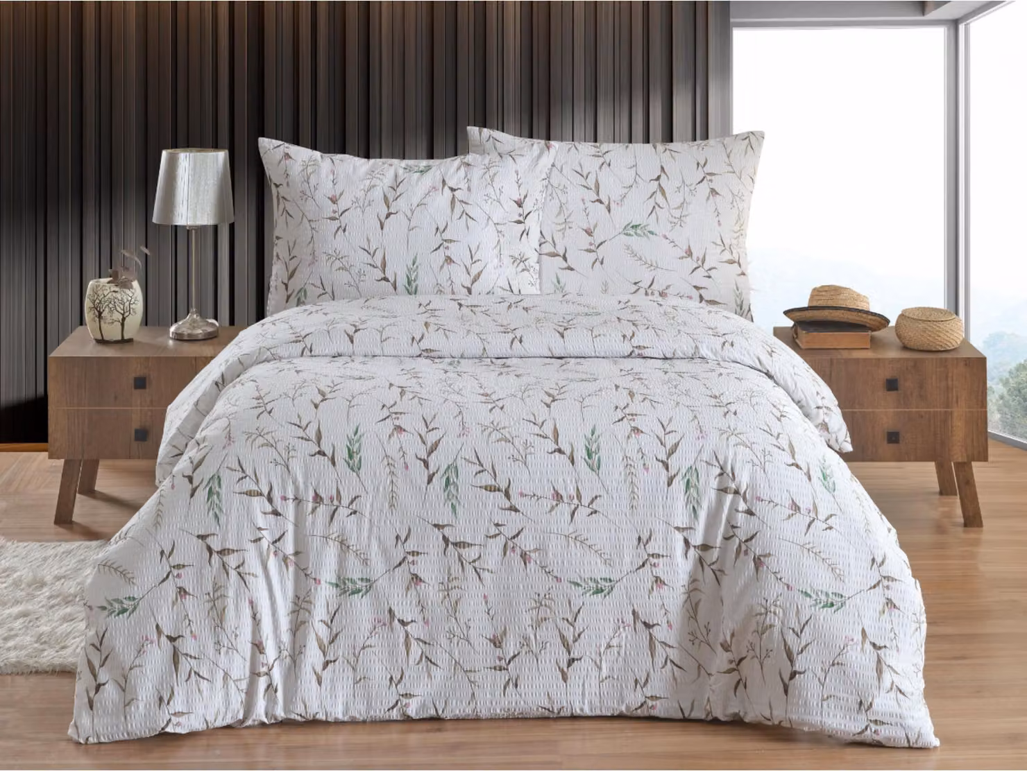 Biancheria da letto in crêpe francese 240x220, 70x90 Verona natur