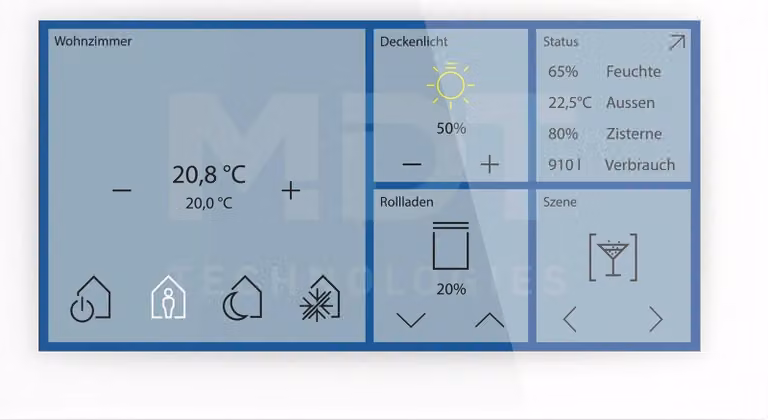 MDT KNX Glastouch Smart 6 pollici, KNX Secure, bianco, 1 pezzo.
