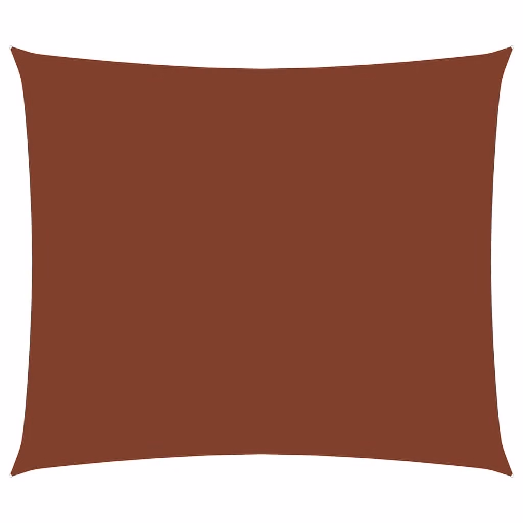 Parasole a Vela Tessuto Oxford Rettangolare 3,5x5m Terracotta
