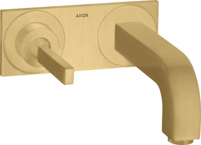 hansgrohe AXOR Citterio mitigeur monocommande de lavabo encastré, bec verseur 225mm, plaque pour montage mural, 39115950, 39115950