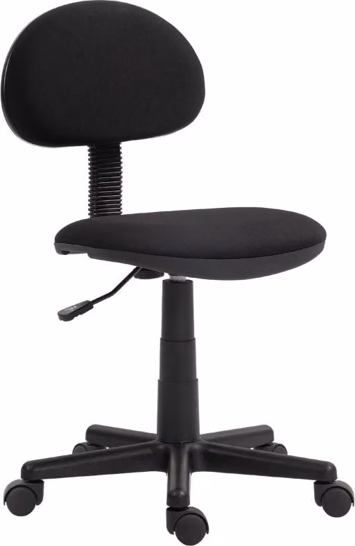 Sedia da ufficio: sedia da scrivania ergonomica, sedia girevole regolabile in altezza in tessuto elastico, sedia da computer per studio, nera