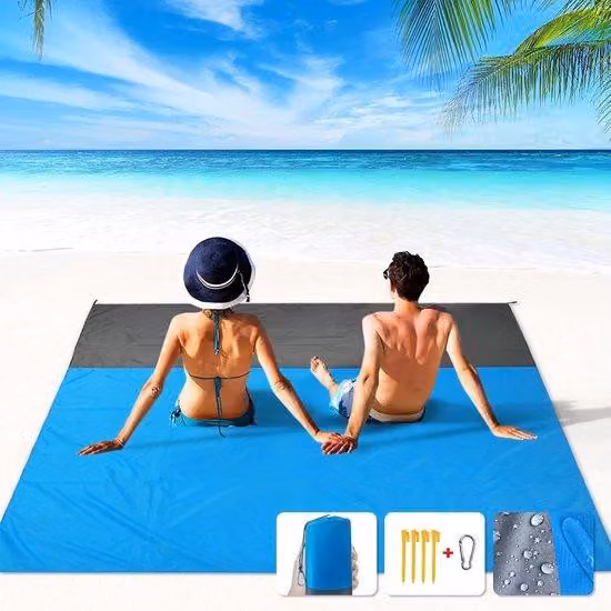 Grande telo da spiaggia - anti-sabbia e impermeabile - 1 pezzo - 210 x 200 cm