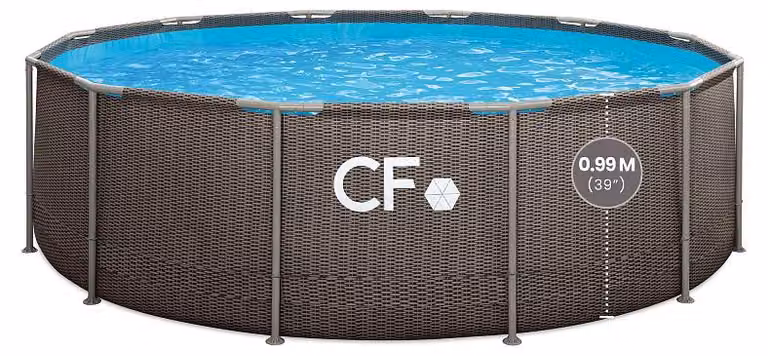 Piscina con struttura a telaio CF FRAME 366 x 99 cm in rattan