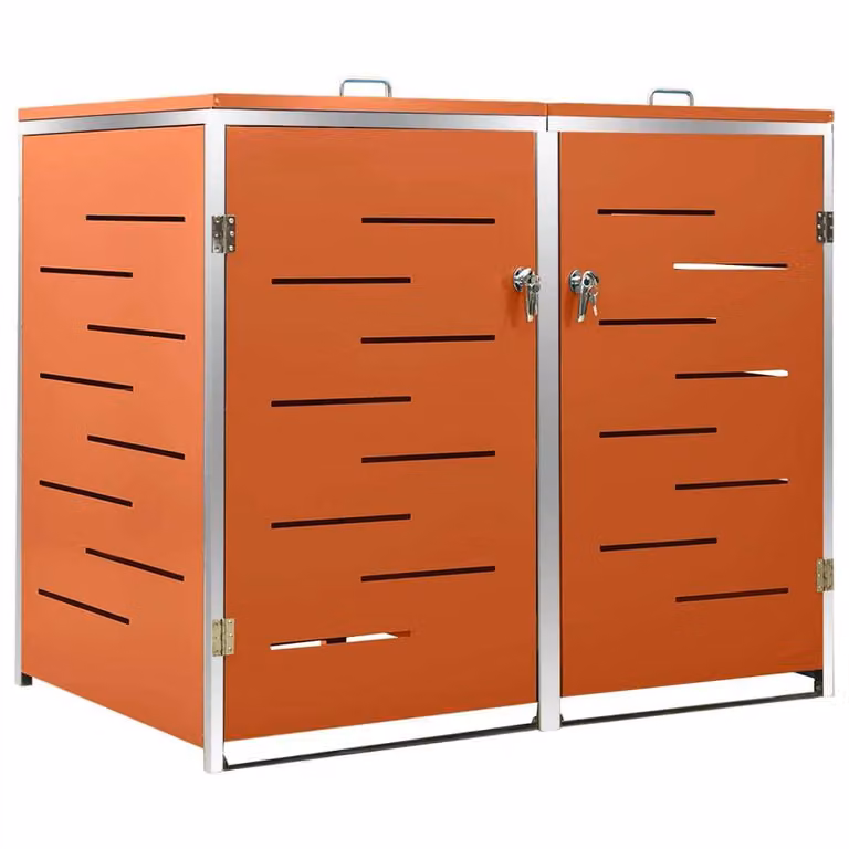Copribidone per Spazzatura Singolo 69x77,5x112,5cm Acciaio Inox