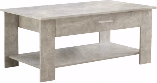 Tavolino da salotto Cosma Myrto rettangolare grigio effetto cemento L/P/H: 110 x 60 x 46,5 cm