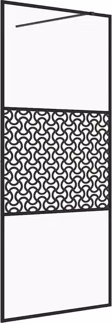 Parete per Doccia Walk-in DESIGN IN in Vetro Trasparente ESG con Profilo Nero L: 80 cm, H: 195 cm CFW6740241