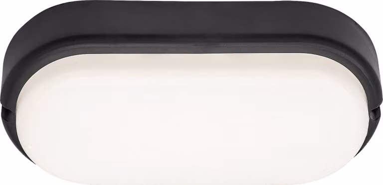 Rabalux 7409 Hort plafoniera per esterni, 15W, 4000K, 1100lm, bianco-nero, bianco neutro, 20cm
