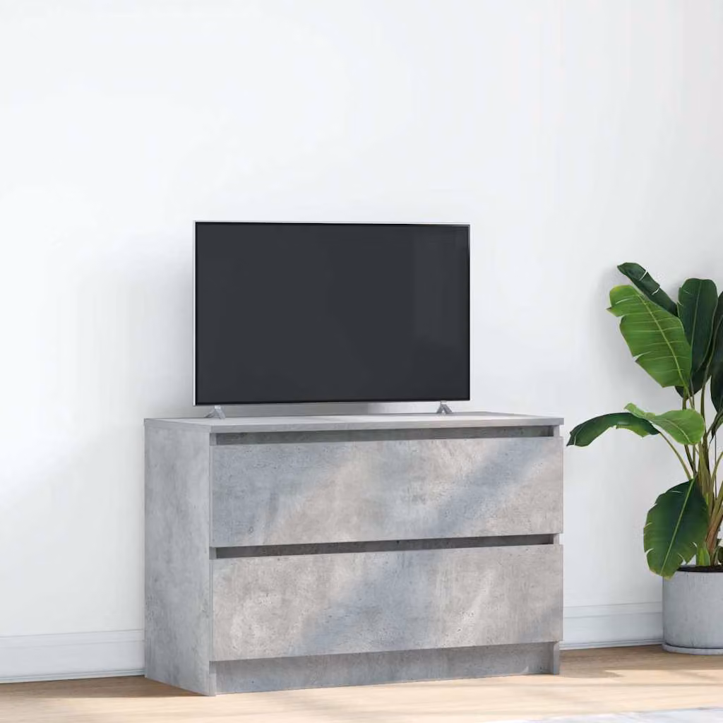 Mobile Porta TV vidaXL in Legno Multistrato Grigio Cemento, L 80 cm x P 35 cm x H 54 cm
