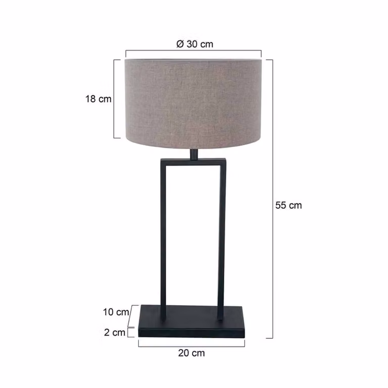 Steinhauer Lampada da tavolo Stang, Nero, Soggiorno / Sala da pranzo, Metallo, Lampada da tavolo