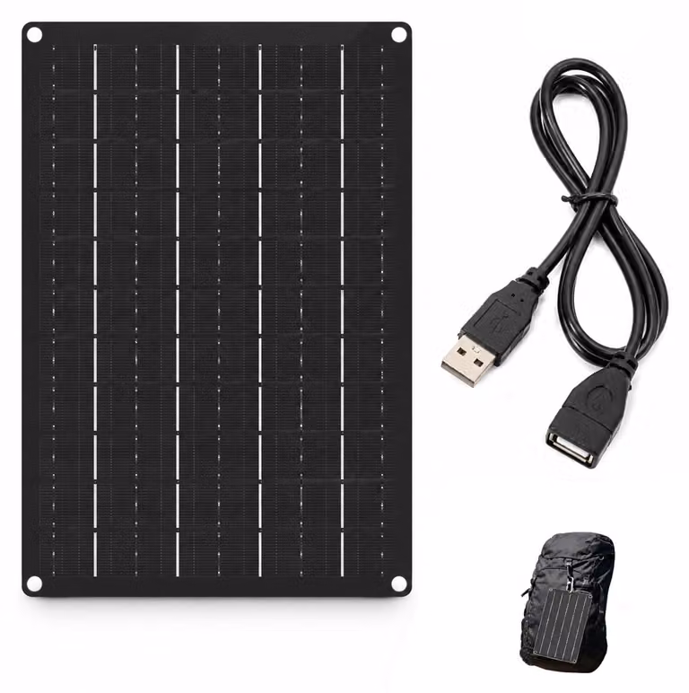 Mini pannello solare da 10 W, USB, impermeabile, monocristallino, portatile
