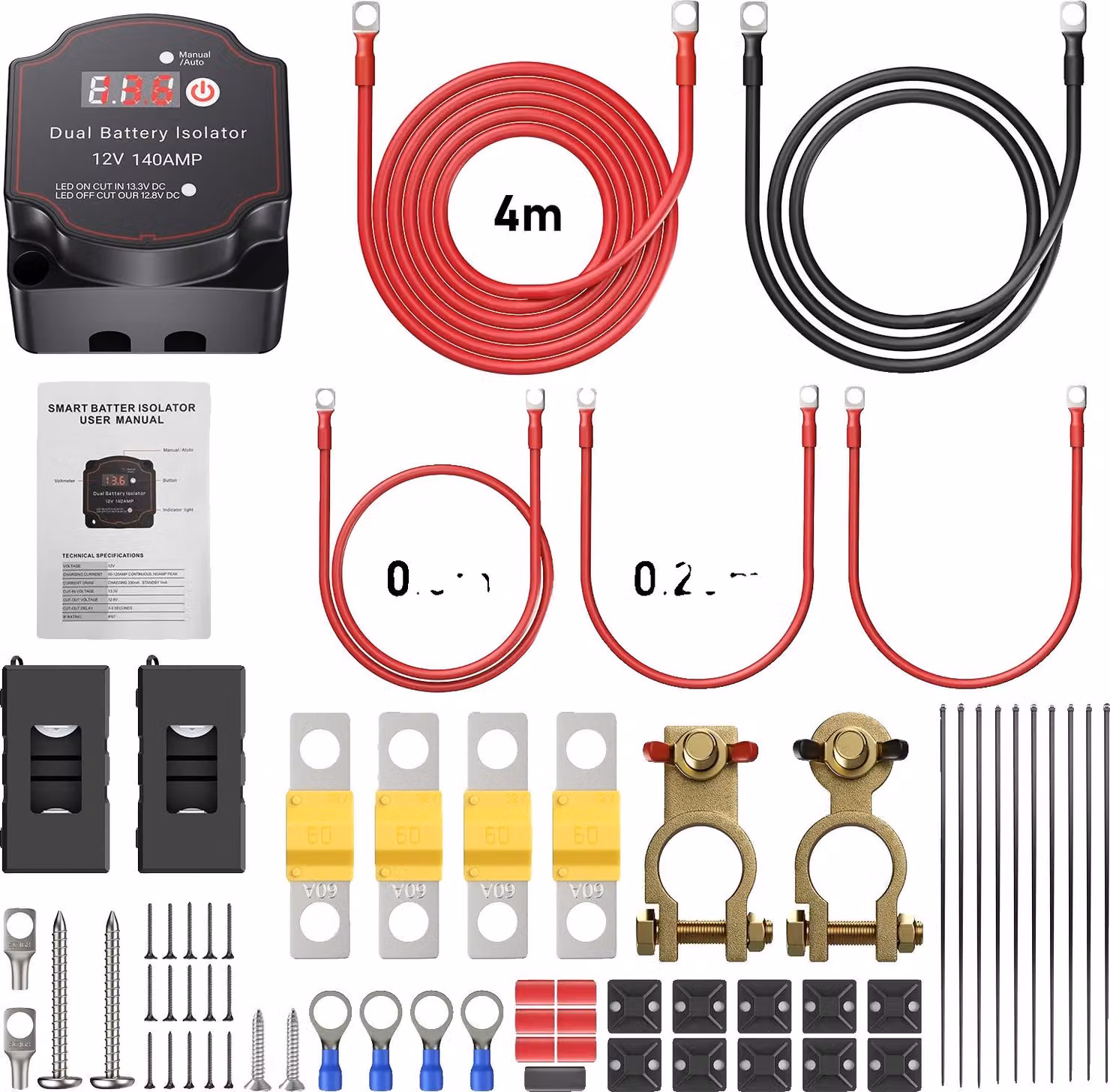 Kit relè a sdoppiamento, design impermeabile, funzionamento a doppio modalità, con indicatori luminosi