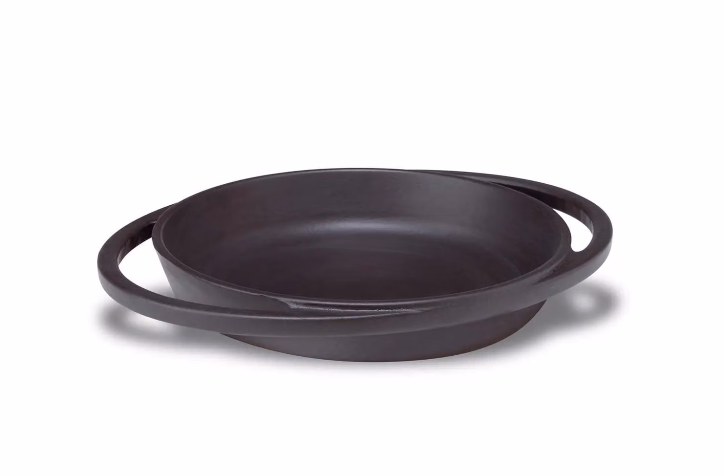 Mini Piatto in ghisa con maniglie Nero Opaco, diam. 12cm