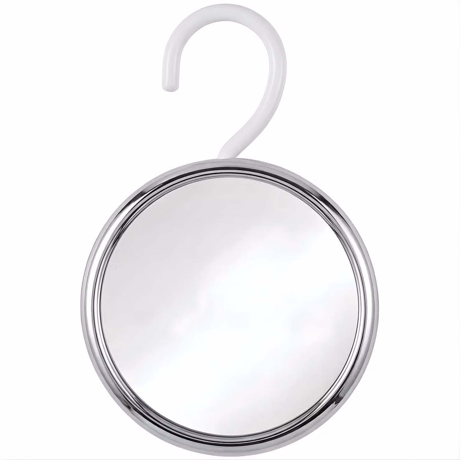 Specchio da barba doccia - Con gancio - Antiappannamento - 17 cm - Cromo
