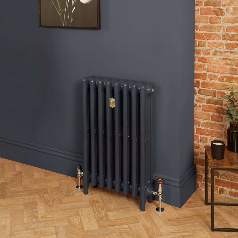 Radiatore Tradizionale in Ghisa a 4 Colonne - Grigio Scuro - 760mm x 263mm