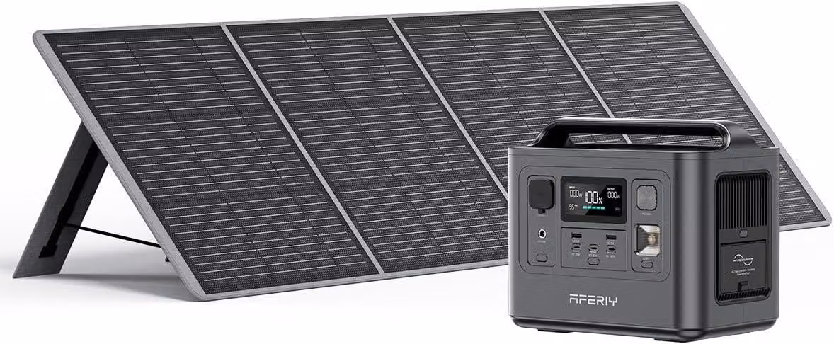 AFERIY P010 800 W 512 Wh Power Station con pannello solare da 200 W, LiFePO4, per campeggio e viaggi