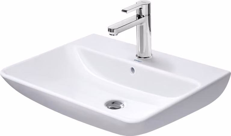 Duravit ME by Starck lavabo, avec trop-plein, avec plage de robinetterie, 1 trou pour robinetterie, 650mm, 2335650000, 2335650000