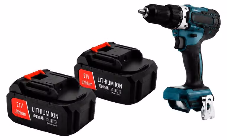 Batterie di ricambio, capacità 6000mAh, compatibili con diversi utensili elettrici, 2 pezzi, modello 6.0Ah-DDF487 X1