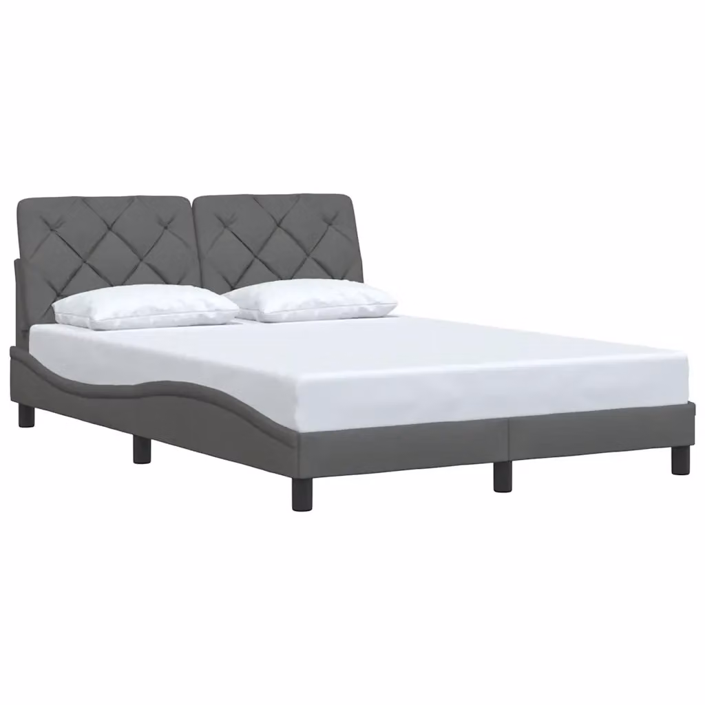vidaXL Giroletto senza Materasso Moderno in Tessuto Grigio L/P/H: 200 x 120 x 74,5 cm – 2