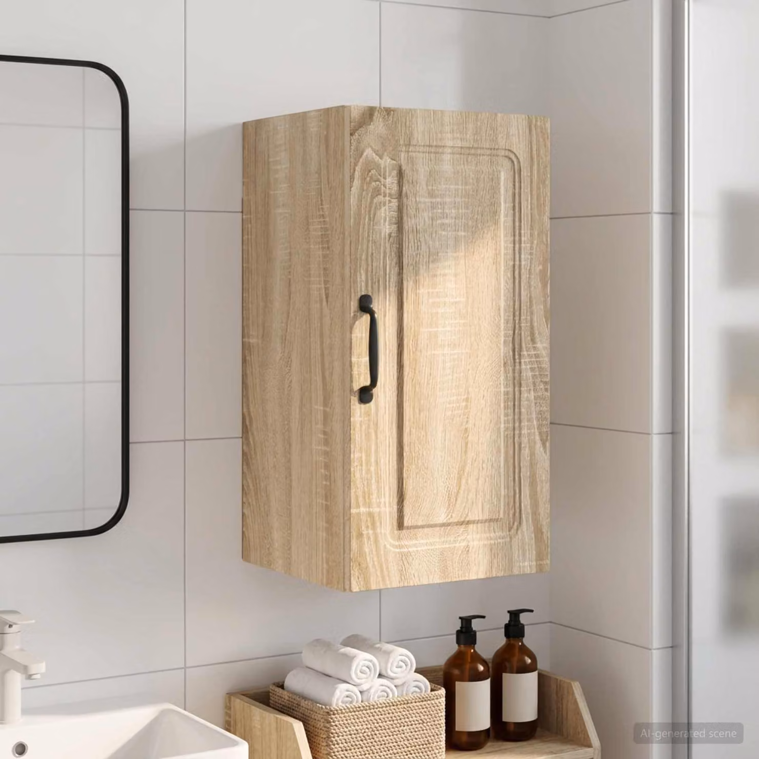 Armadio da bagno a muro vidaXL UTRECHT Rovere Sonoma, L/P/H: 30 x 31 x 59 cm