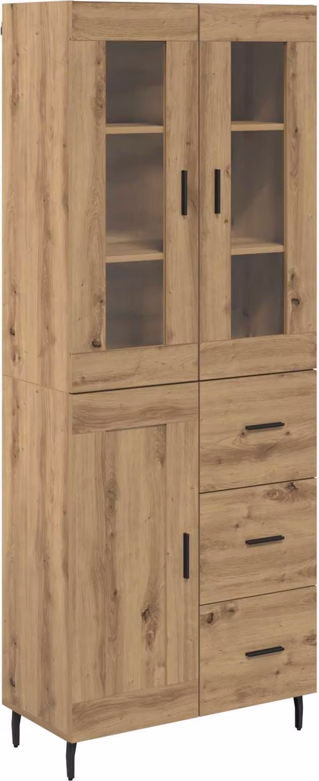 Credenza 2 pcs Rovere artigianale 69,5 x 34 x 180 cm
