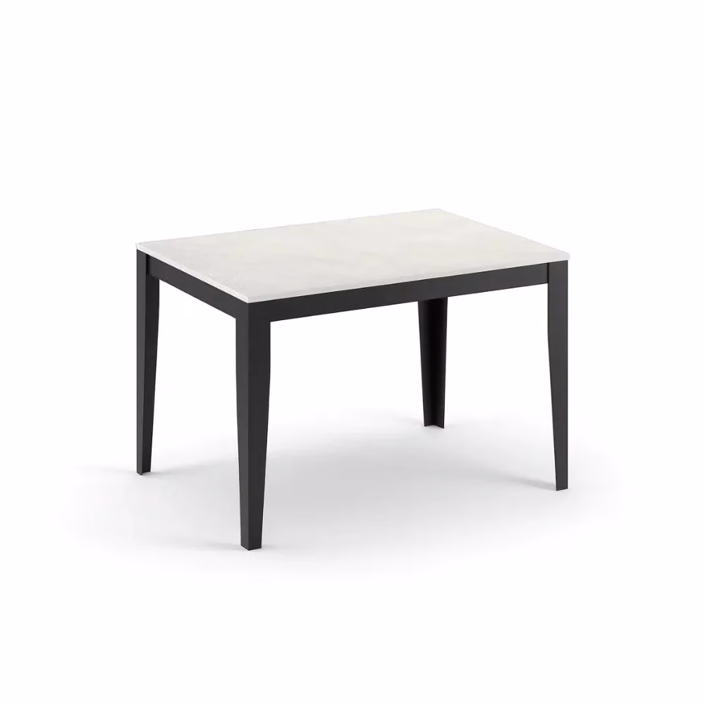 Tavolo da pranzo allungabile Moon Duzzle effetto cemento bianco L: 130-290 cm, P: 80 cm, H: 76 cm – 2