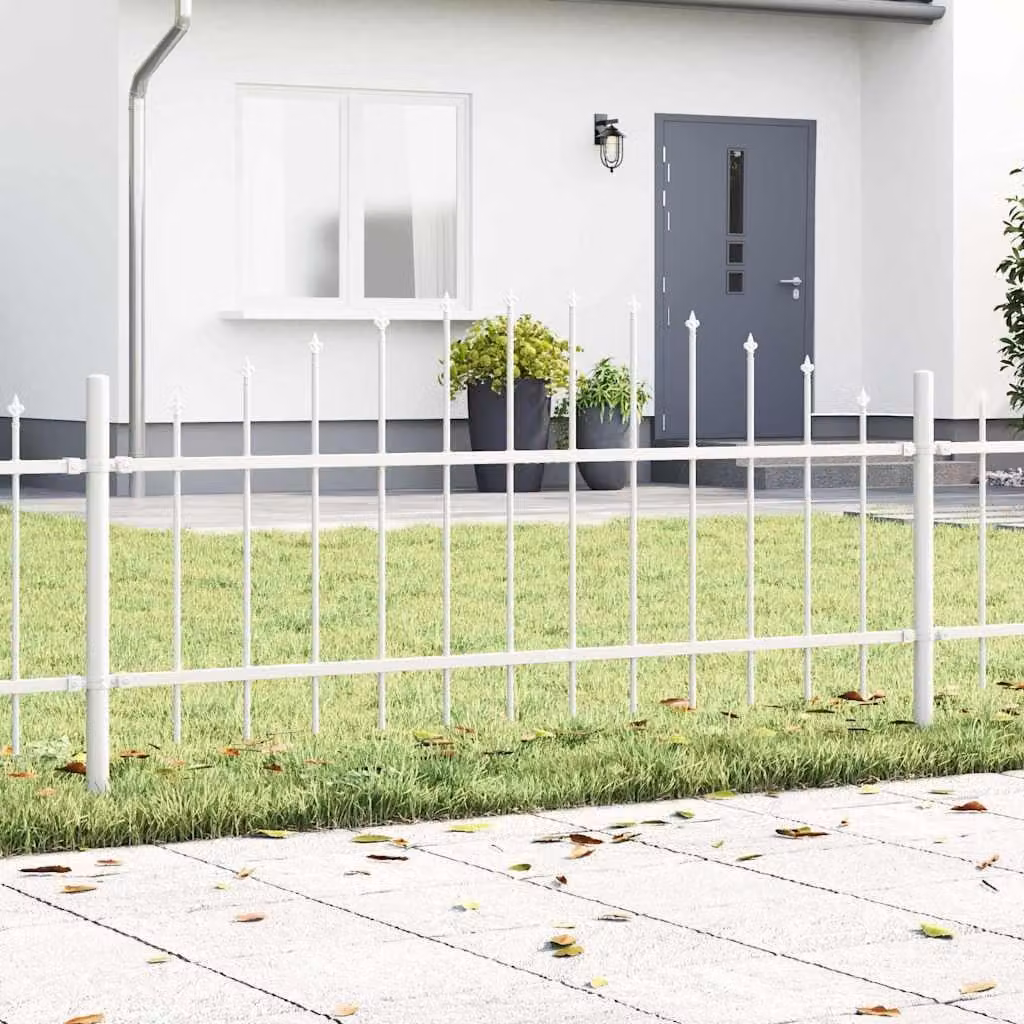Maison Exclusive - Recinzione per giardino WOERDEN, 170 x 115 cm, acciaio verniciato a polvere, colore bianco