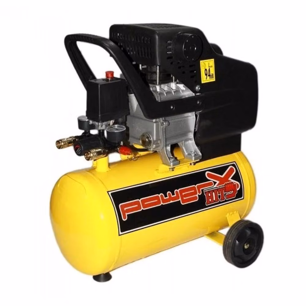 Compressore d'aria Trade Shop a olio da 50 Lt, 2 Hp, 8 Bar, Giallo – 2