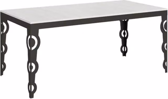 Tavolo allungabile Itamoby Evolution bianco frassino con telaio e gambe antracite L: 180-284 cm, P: 90 cm