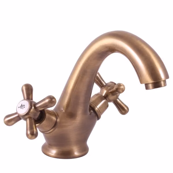 Slezák-RAV Miscelatore per lavabo Slezák RAV Morava Retro MK128SM Colore: ottone vecchio, Dimensione: 1/2''