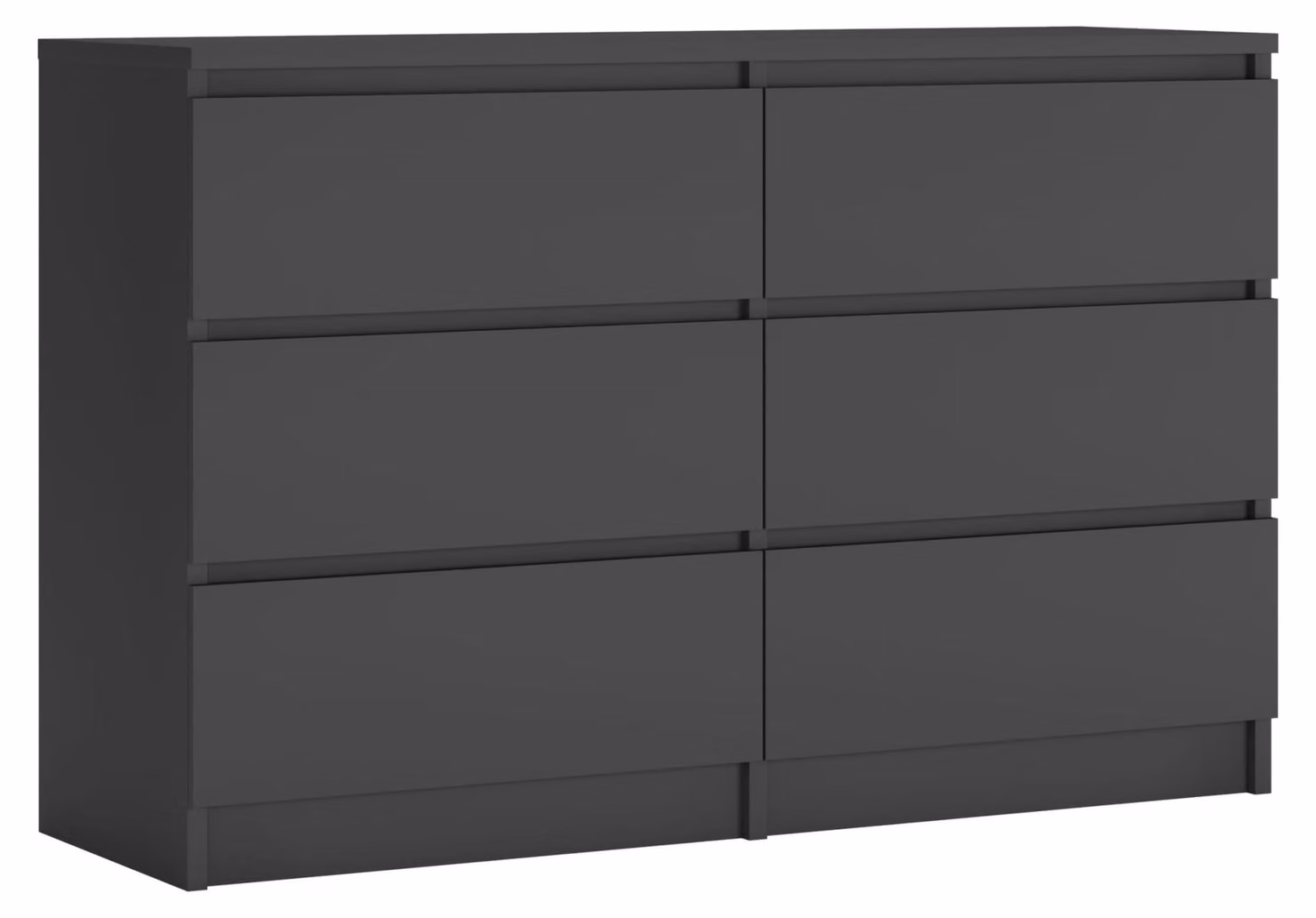 Cassettiera 6 cassetti, antracite, 120 cm x 39 cm x 78 cm