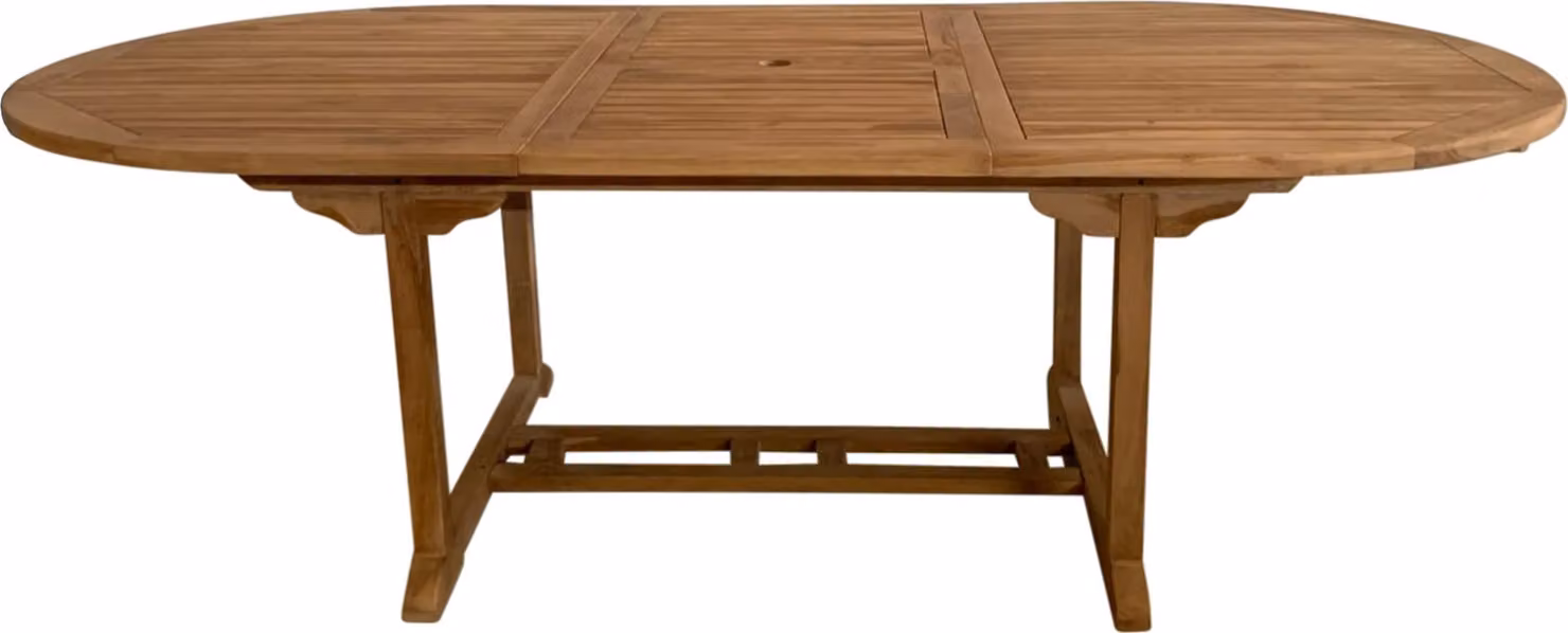 AXI Marzi Tavolo da Giardino Allungabile in Legno di Teak, Ovale | Tavolo da Pranzo Resistente alle Intemperie per Giardino / Terrazza / Esterni | Per 8 Persone | 180-240 x 120 x 75 cm