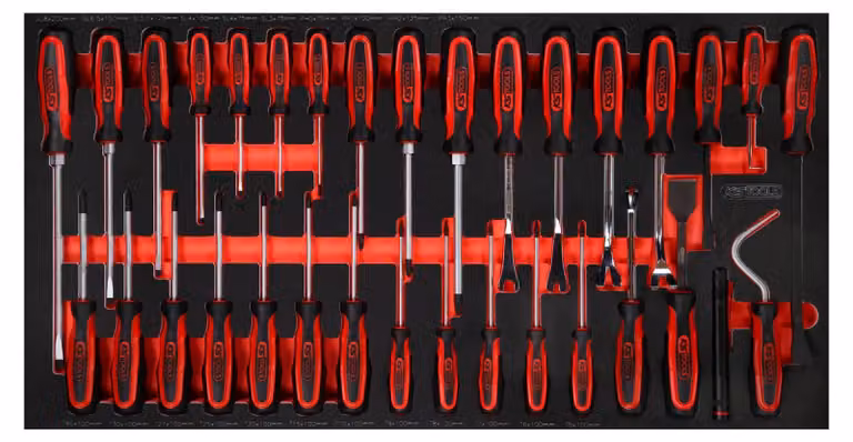 KS TOOLS Set di cacciaviti con inserto in schiuma 33 pezzi - 813.0033