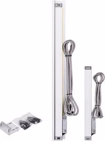 Set di 2 Scale Lineari di Precisione VEVOR in Lega di Alluminio Argentata per Monitoraggio Posizione e Misurazione Coordinate, Lunghezza Corsa 1000 mm e 250 mm
