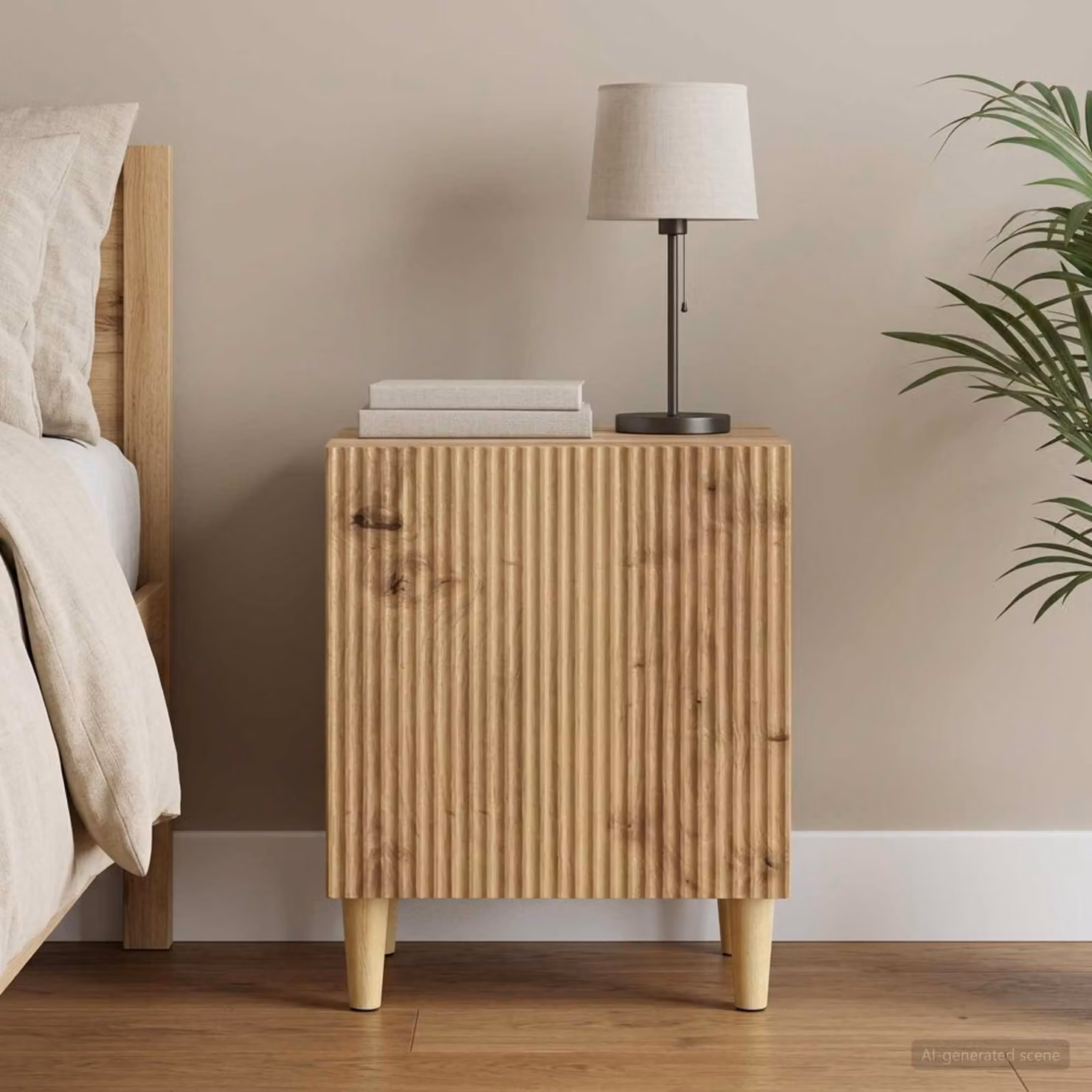 Armadio da notte vidaXL in legno color rovere marrone, design moderno, L 43 cm x P 34,5 cm x H 50 cm