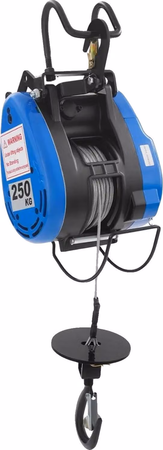 Avvolgitori elettrici, capacità di sollevamento 250 kg, controllo remoto wireless, colore blu