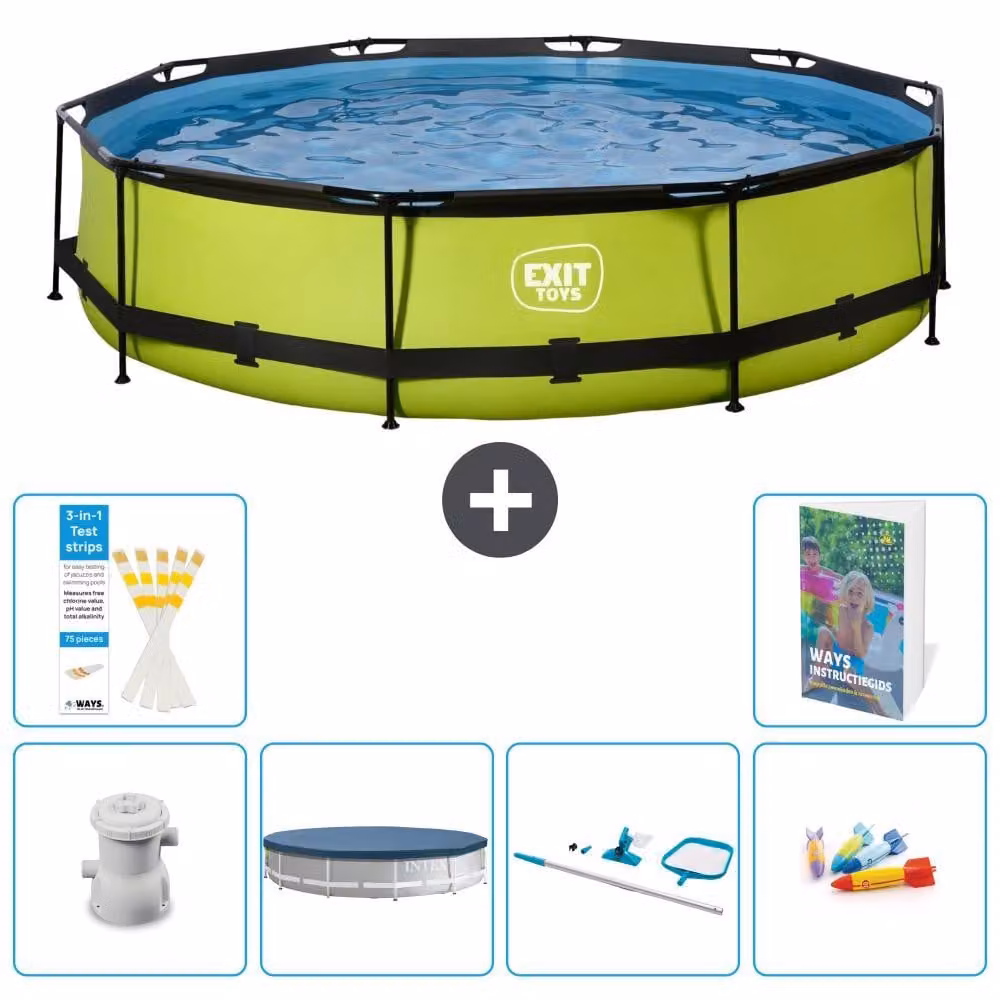 Piscina gonfiabile rettangolare - 360x76 cm - Set da 5 pezzi - Modello S299